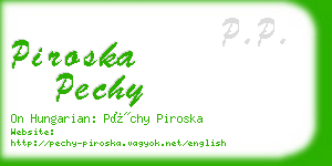 piroska pechy business card